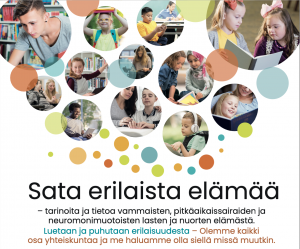 sata erilaista elämää lukuviikko 2024 kampanjajuliste
